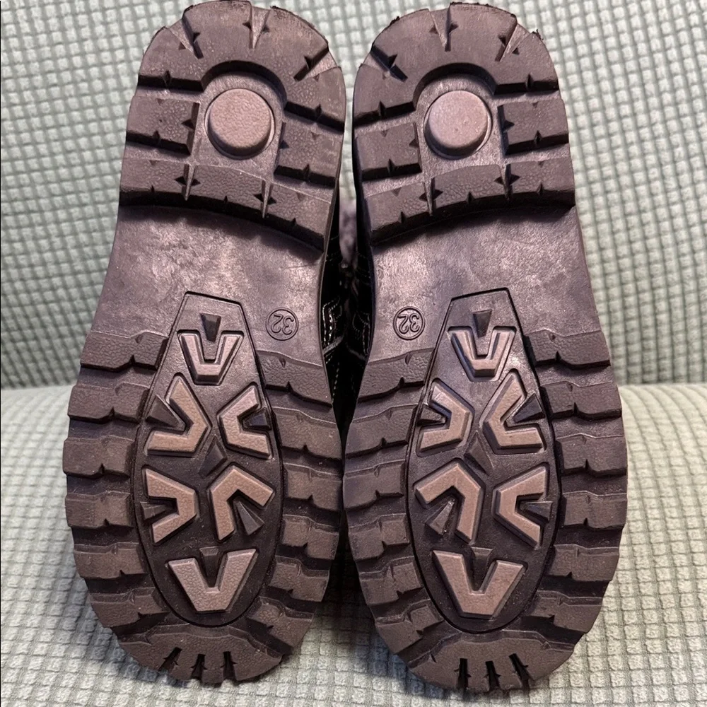 Kids Black and Gray Winter Boots